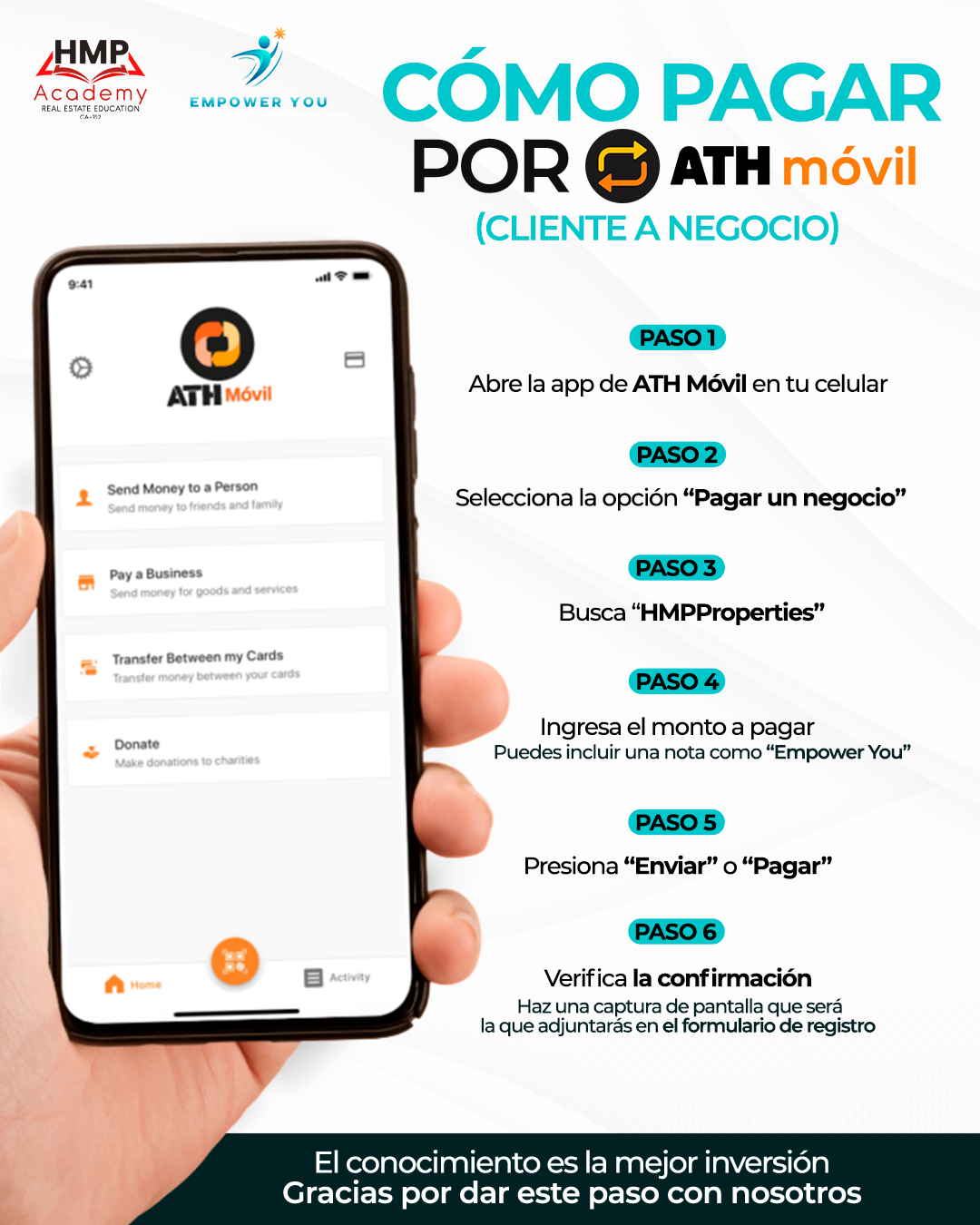 Información de pago ATH Móvil